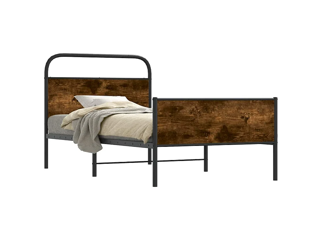 Cadre de lit sans matelas 90x200cm chêne sonoma bois ingénierie