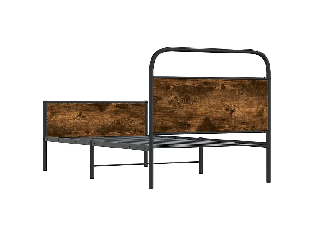 Cadre de lit sans matelas 90x200cm chêne sonoma bois ingénierie