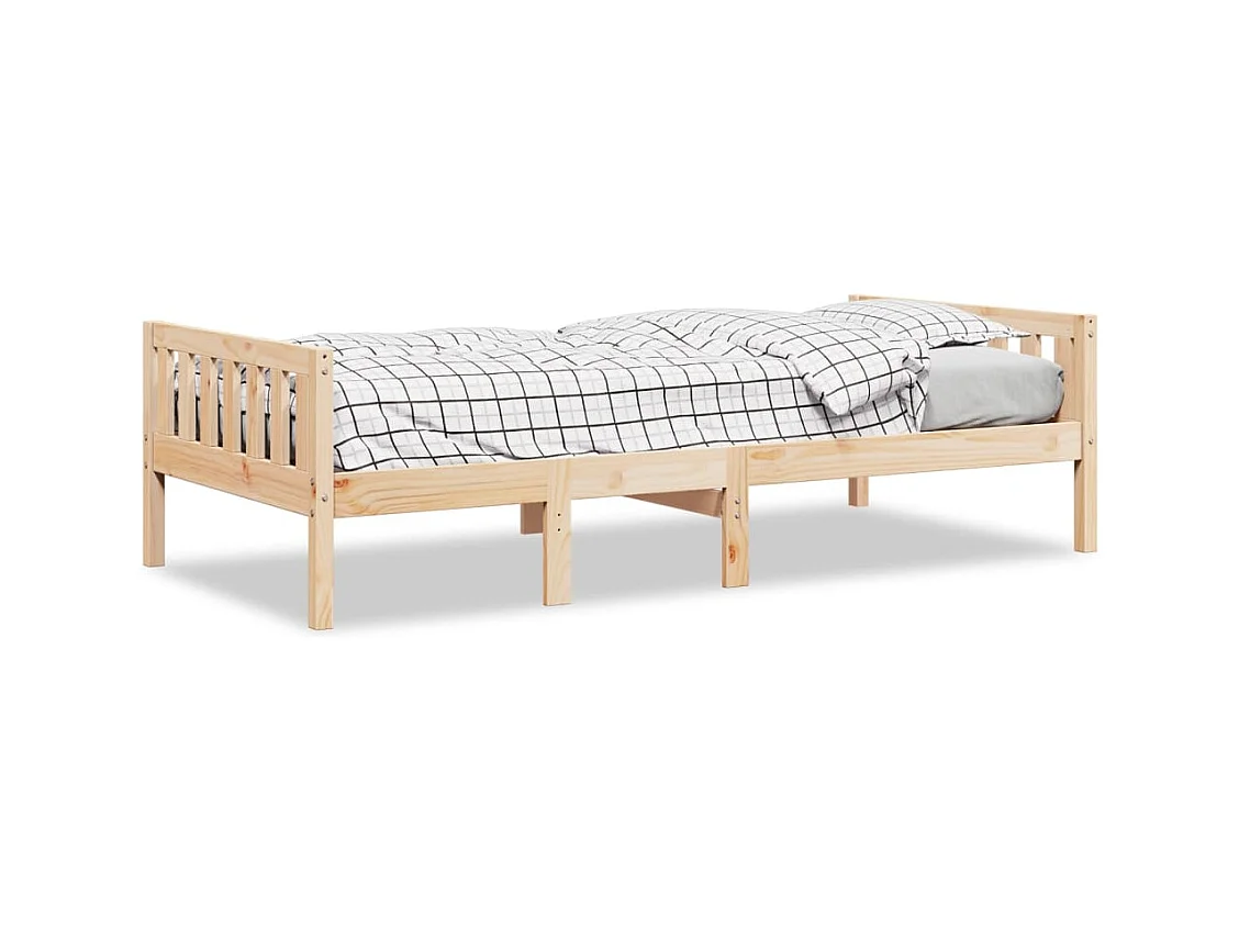 Lit pour enfants sans matelas 90x200 cm bois de pin massif