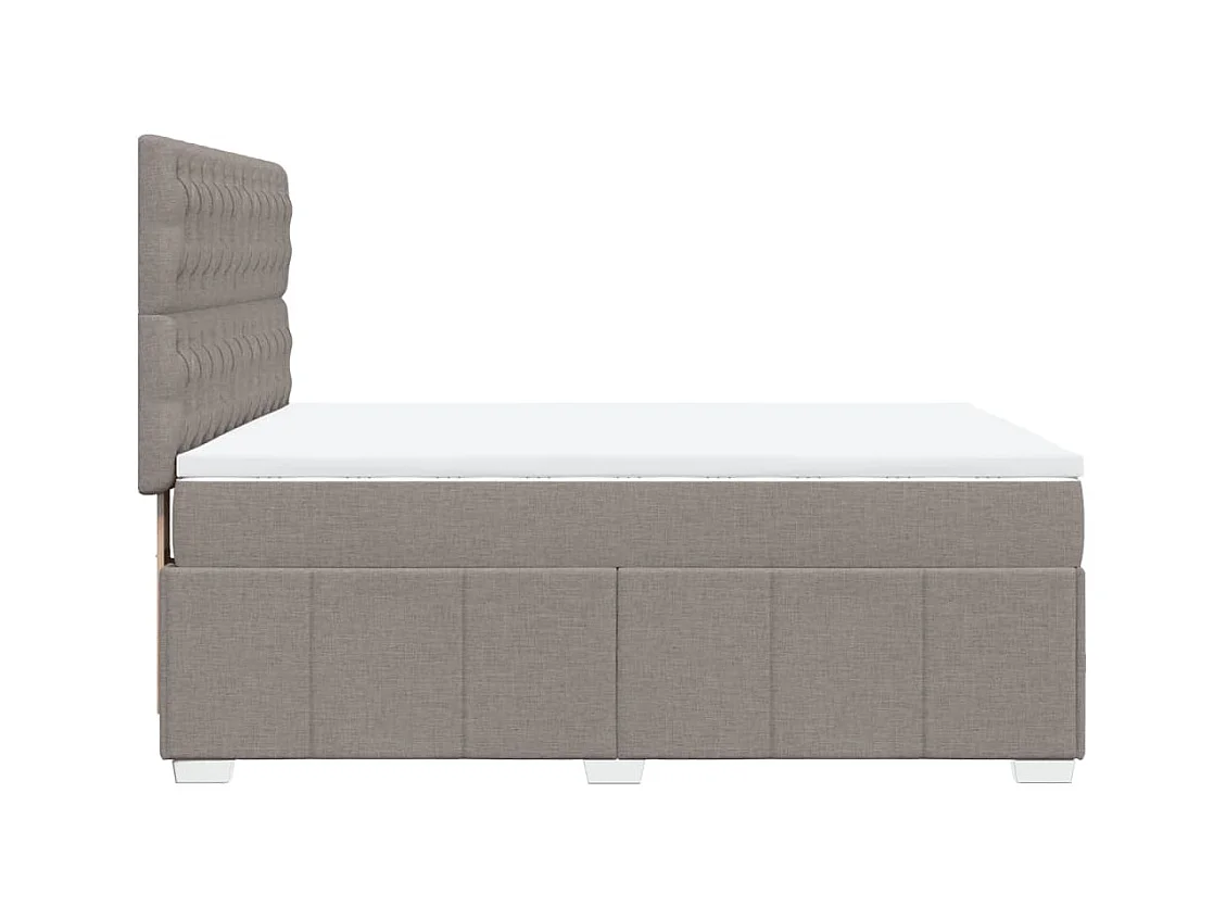 Boxspringbett mit Matratze Taupe 160x200 cm Stoff