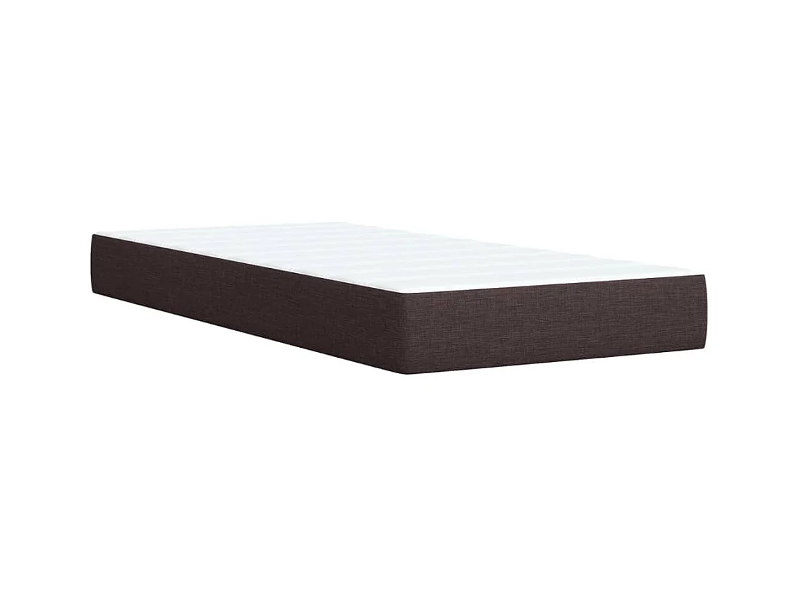 Boxspringbett mit Matratze Dunkelbraun 100x200 cm Stoff