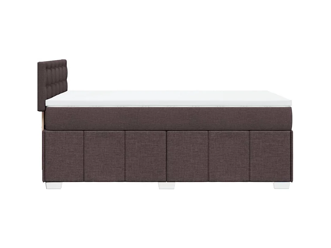 Boxspringbett mit Matratze Dunkelbraun 100x200 cm Stoff