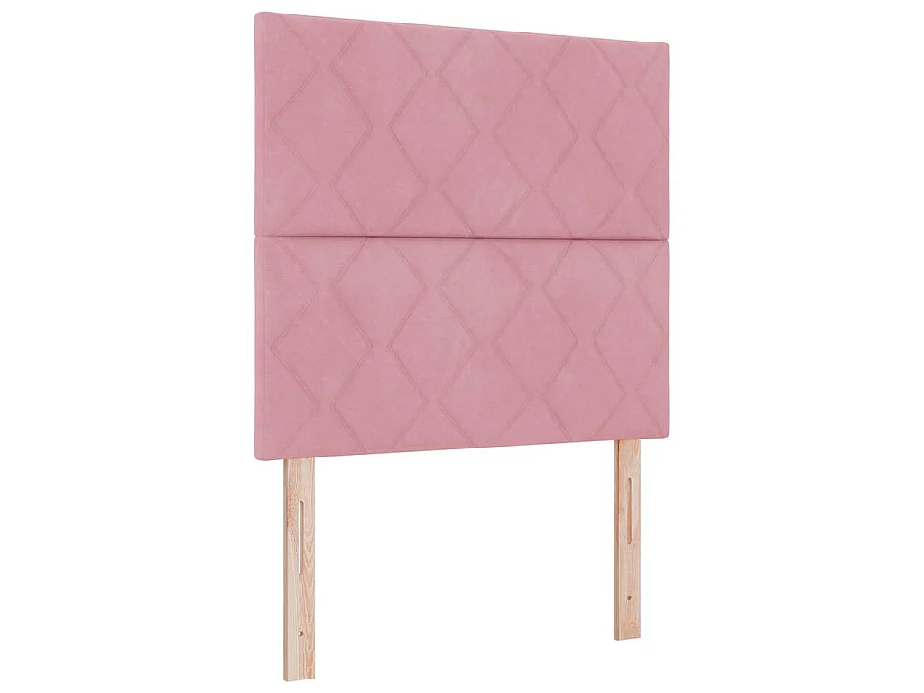 Boxspringbett mit Kopfteil Rosa 200 x 90 cm Samt