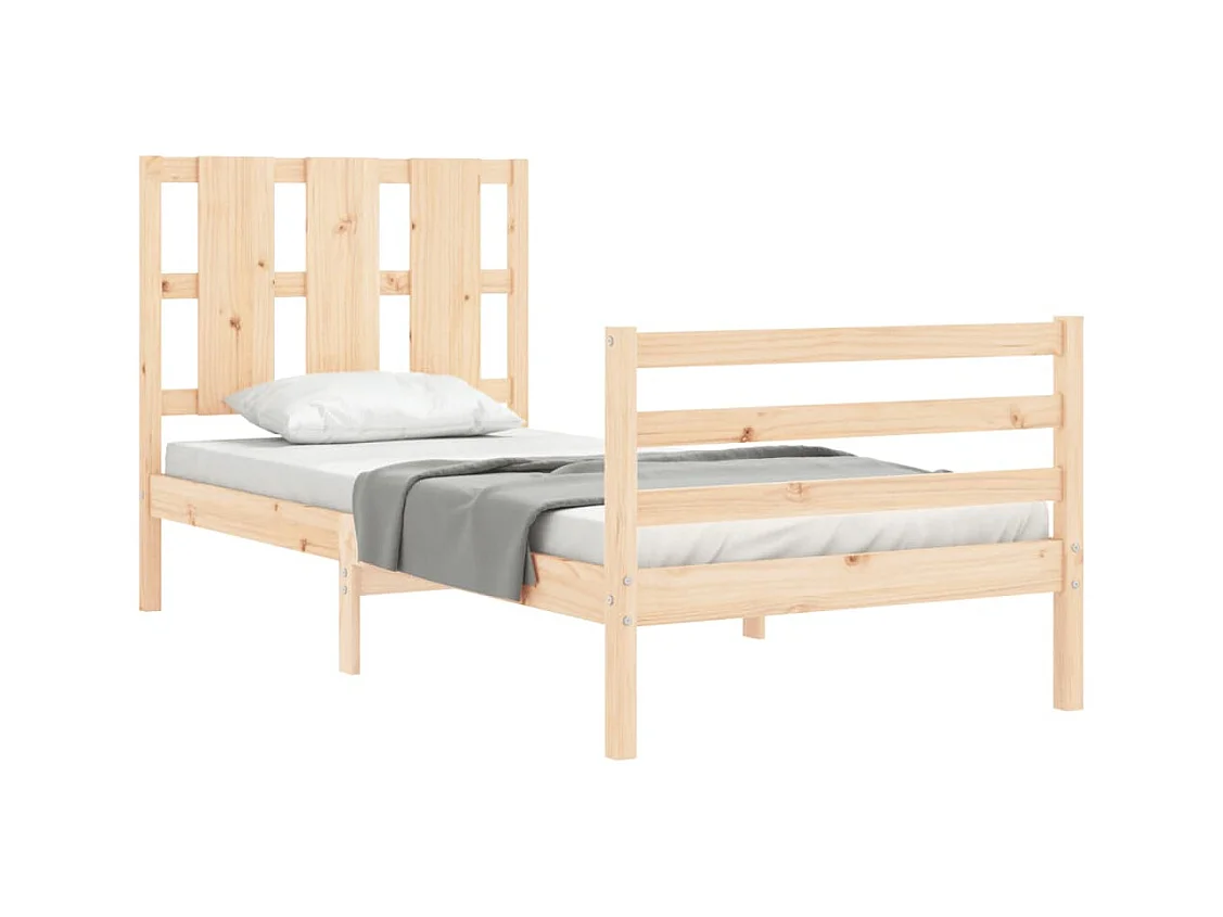 Cadre de lit sans matelas 90x200 cm bois massif