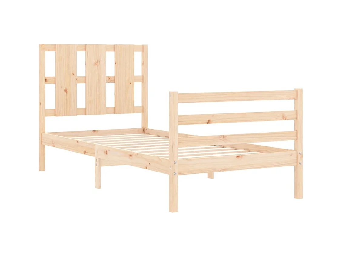 Cadre de lit sans matelas 90x200 cm bois massif