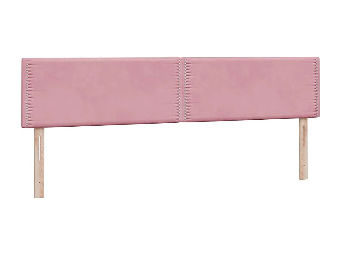 Boxspringbett mit Matratzen Rosa 180x210 cm Samt