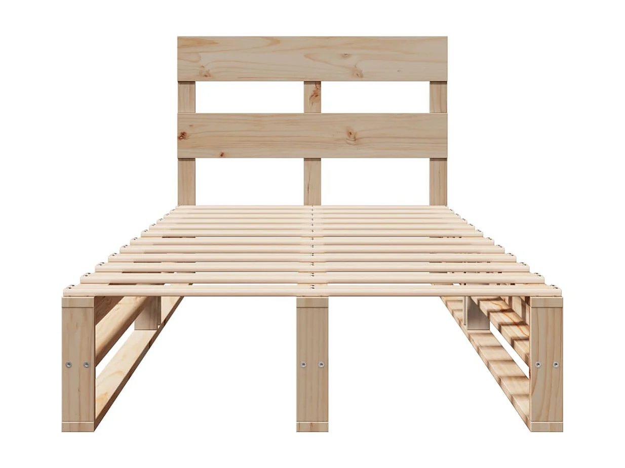 Massivholzbett ohne Matratze 90x190 cm Kiefernholz