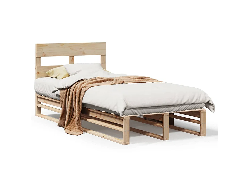 Massivholzbett ohne Matratze 90x190 cm Kiefernholz