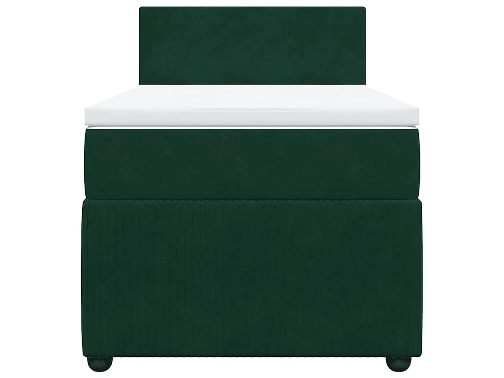 Sommier à lattes de lit avec matelas Vert foncé 90x200 cm