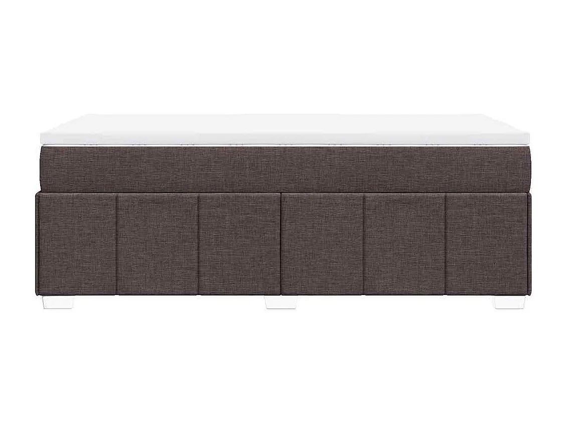 Boxspring met matras stof donkerbruin 100x200 cm