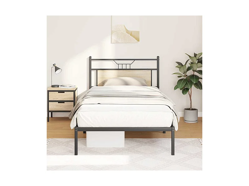 Bedframe zonder matras hout sonoma eikenkleurig 100x190 cm