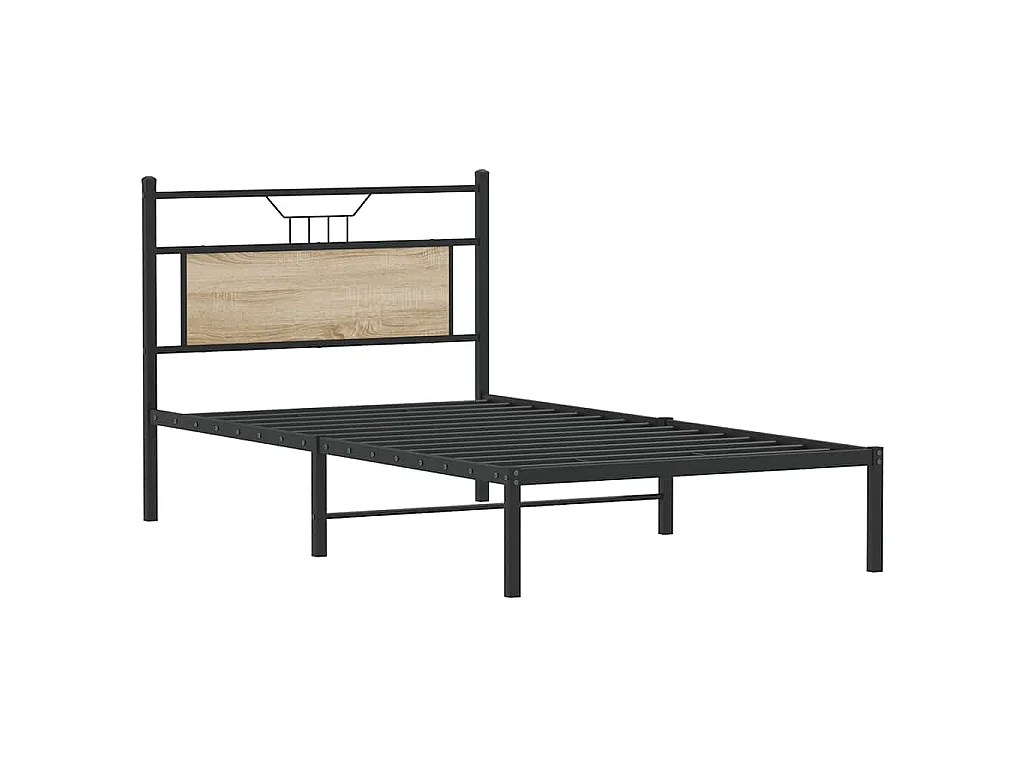 Cadre de lit sans matelas chêne sonoma 100x190 cm