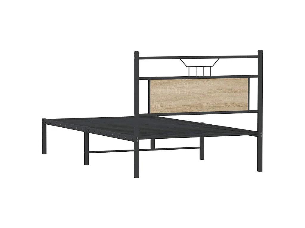 Cadre de lit sans matelas chêne sonoma 100x190 cm