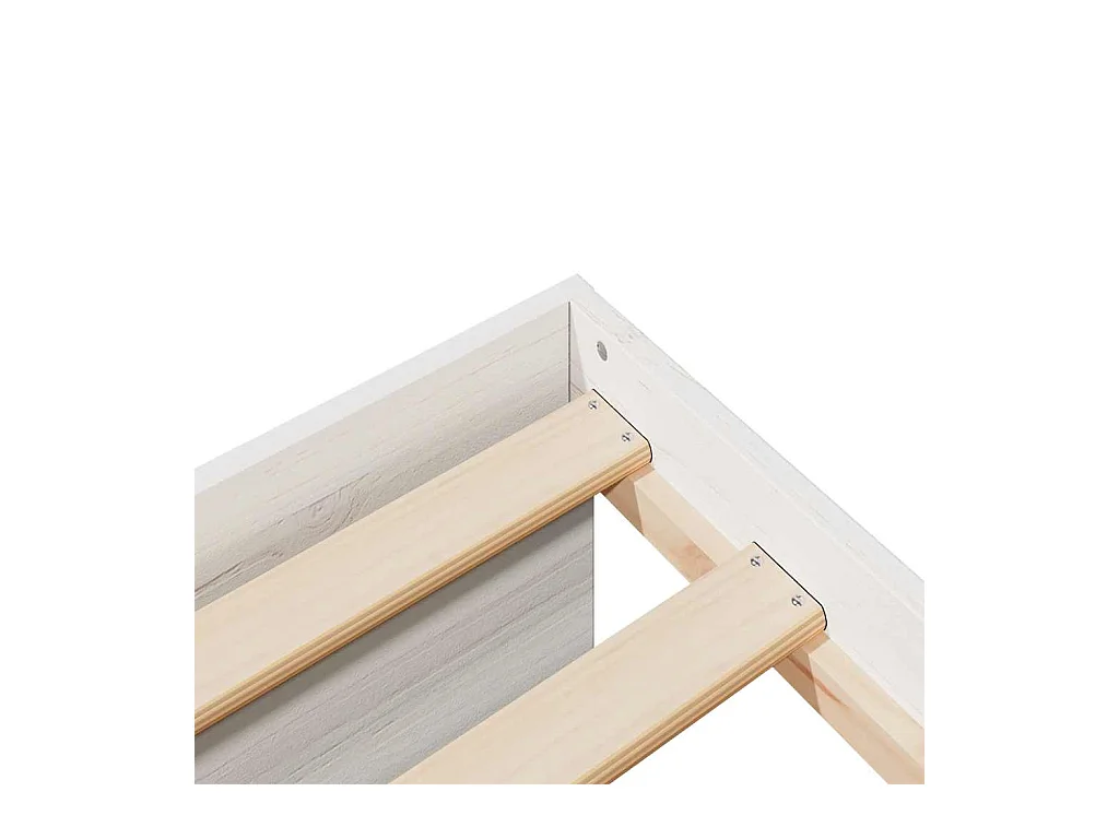 Diván sin colchón blanco 100x200 cm madera maciza de pino