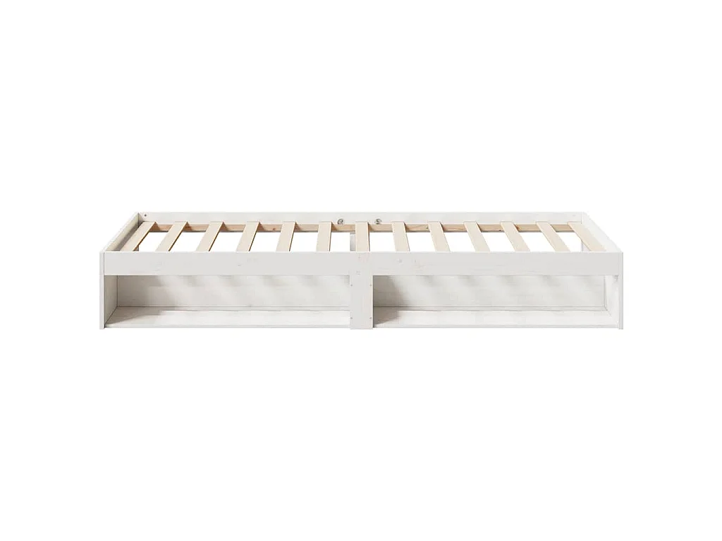 Dormeuse senza Materasso Bianco 100x200 cm Legno Massello Pino