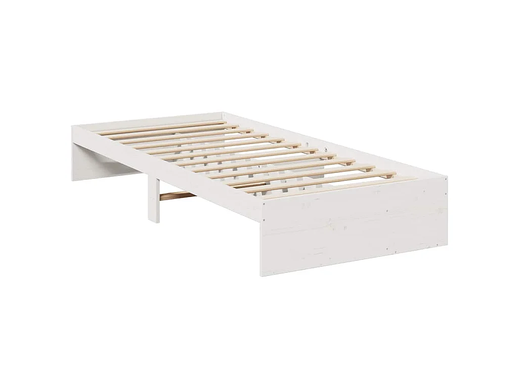 Dormeuse senza Materasso Bianco 100x200 cm Legno Massello Pino