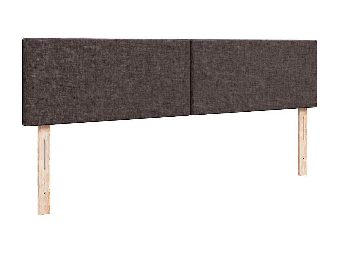 Cadre de lit ottoman avec matelas marron foncé 160x200 cm tissu
