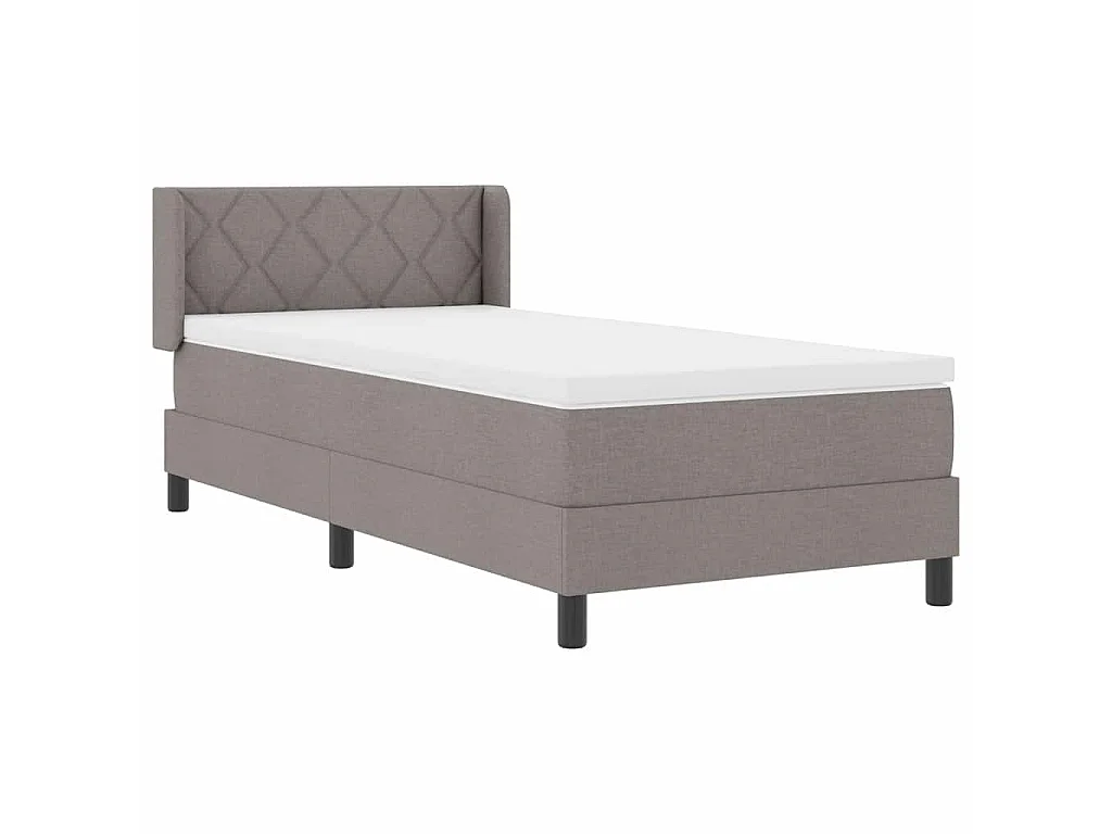 Boxspringbed met hoofdeinde Taupe 200 x 90 cm Stof