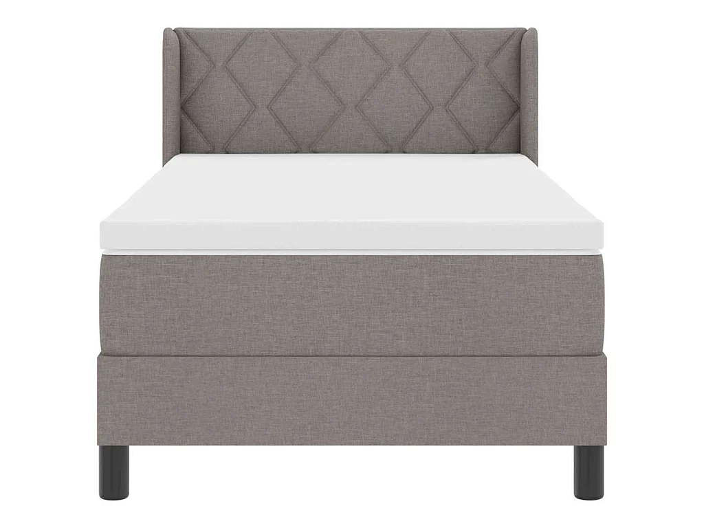 Boxspringbed met hoofdeinde Taupe 200 x 90 cm Stof
