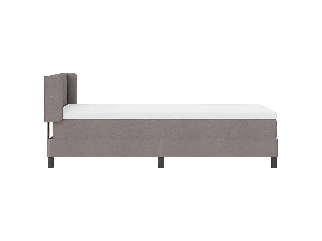 Boxspringbed met hoofdeinde Taupe 200 x 90 cm Stof