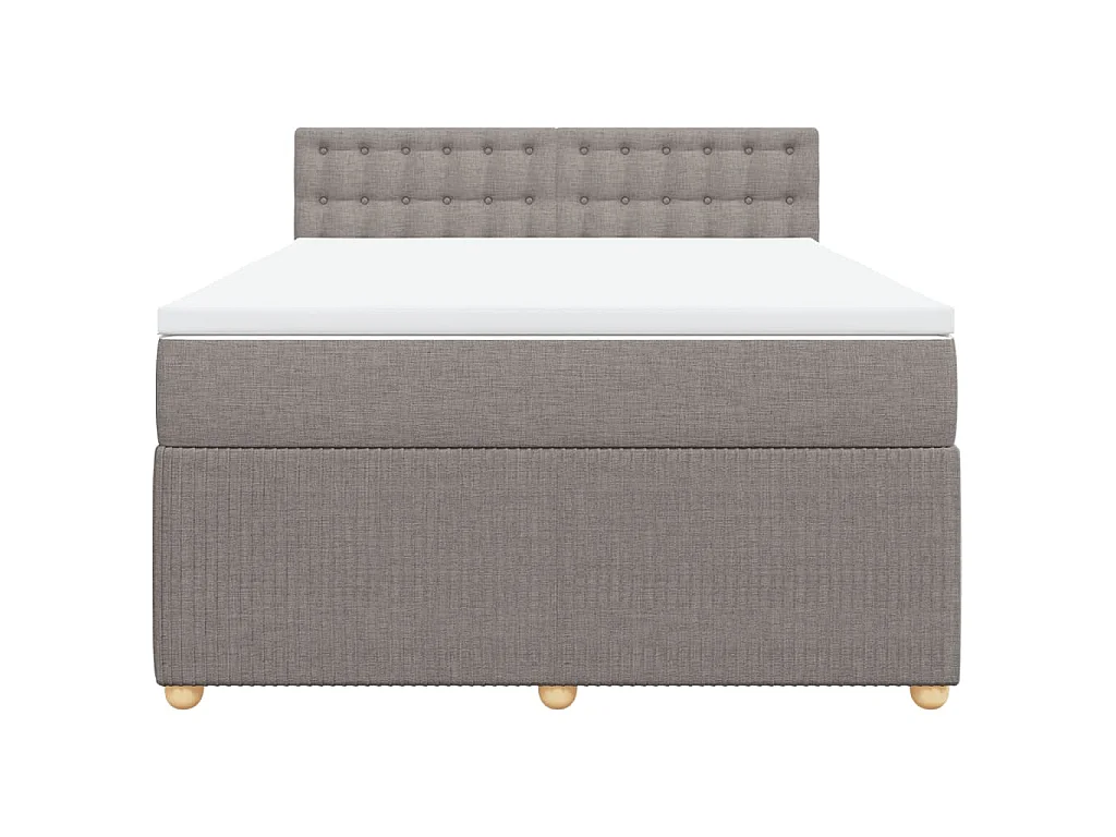 Boxspringbett mit Matratze Taupe 140x190 cm Stoff