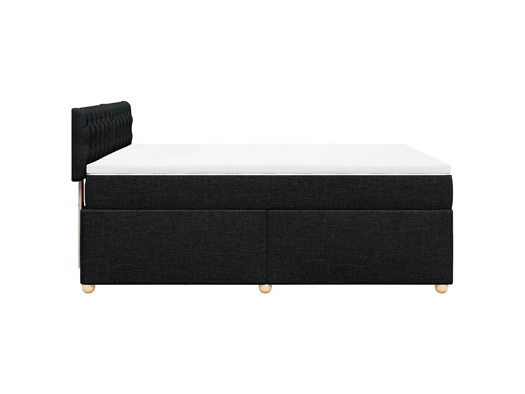 Boxspringbett mit Matratze Schwarz 140x190 cm Stoff