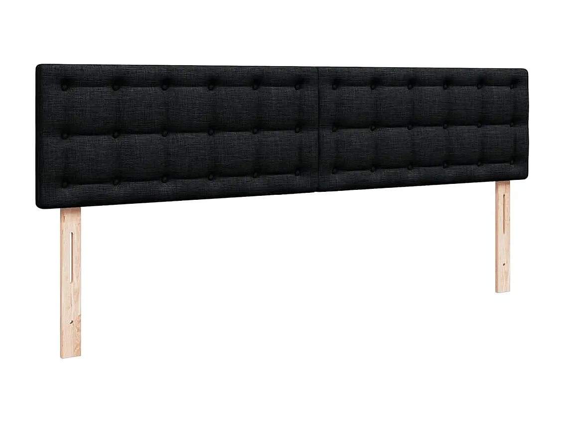 Ottoman-Bett mit Matratze Schwarz 160x200 cm Stoff