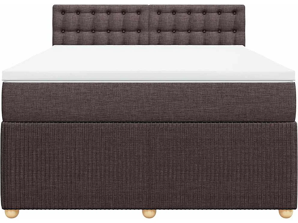 Sommier à lattes de lit avec matelas Marron foncé 140x200 cm