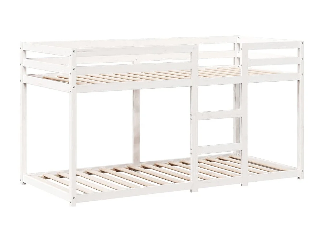 Lit superposé sans matelas blanc 90x200 cm bois de pin massif