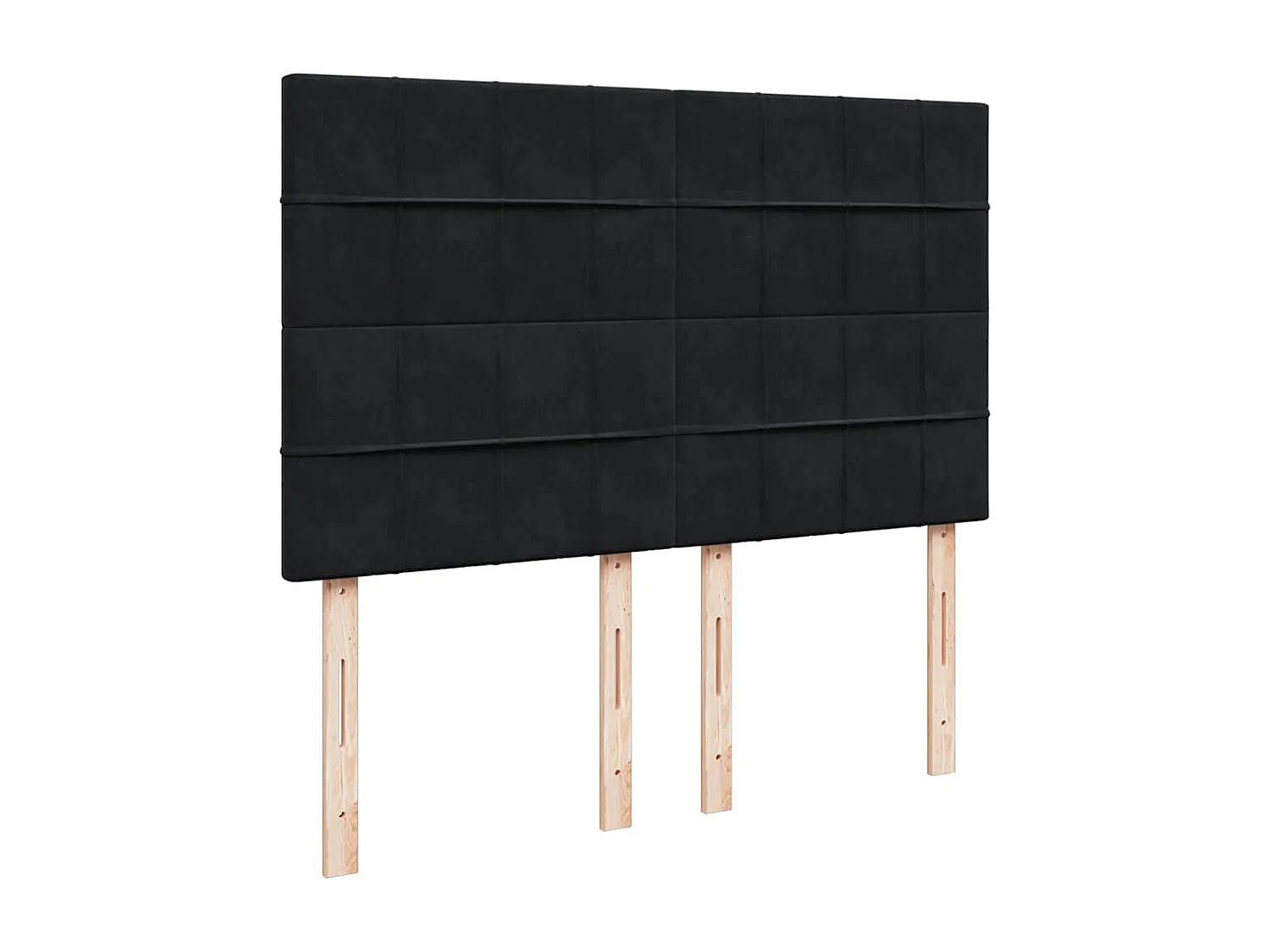 Sommier à lattes de lit avec matelas Noir 140x190 cm Velours