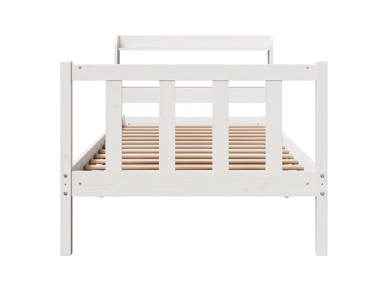 Cadre de lit sans matelas blanc 90x200 cm bois de pin massif