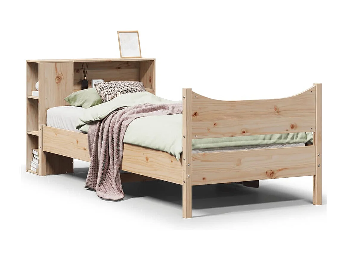 Bedframe zonder matras massief grenenhout 90x200 cm