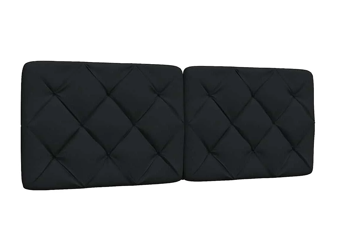 Estrutura de cama com LED sem colchão 140x190 cm tecido preto