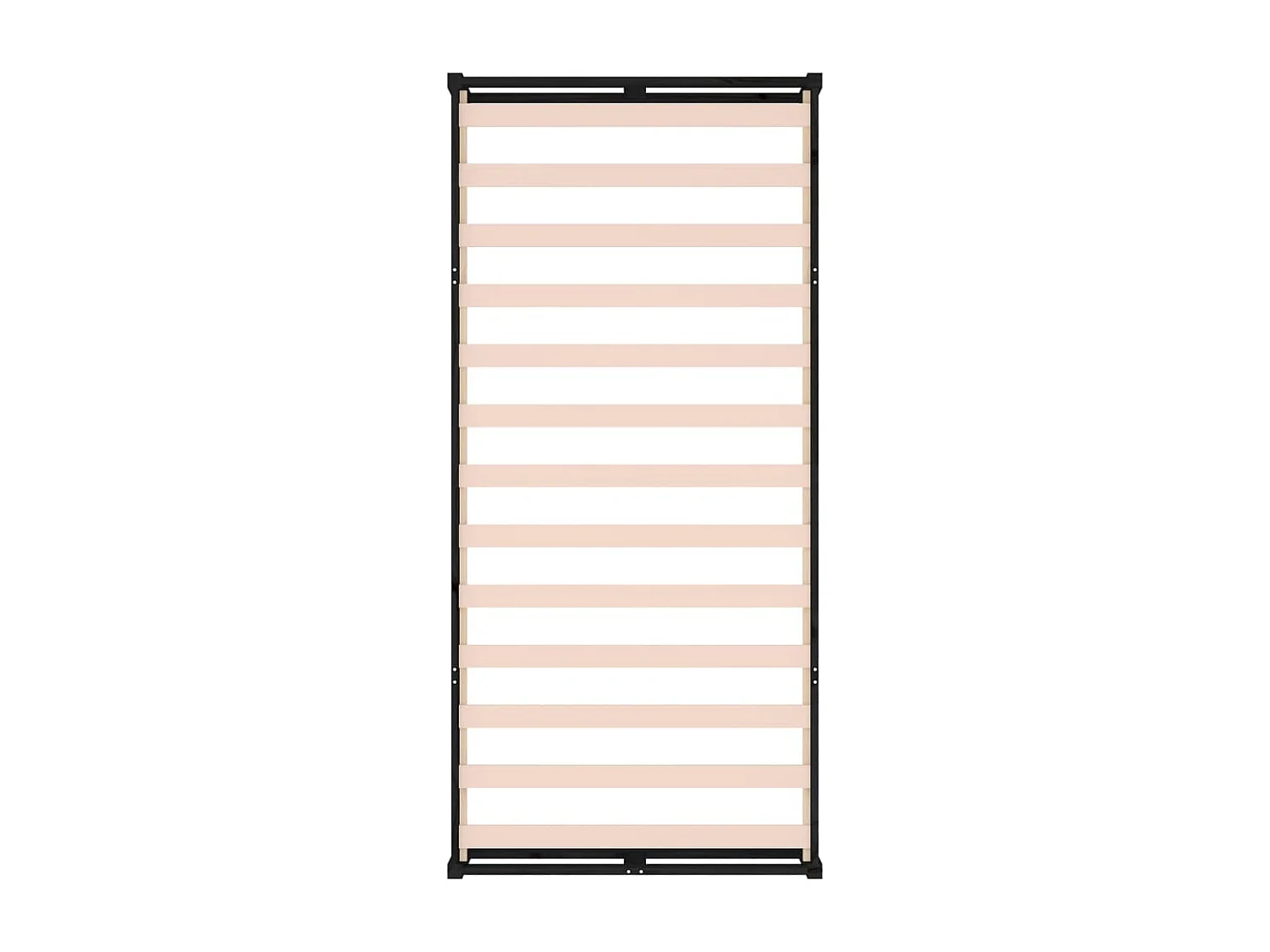 Cadre de lit sans matelas noir 90x200 cm bois massif