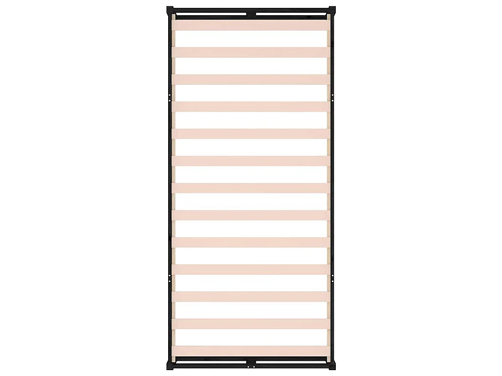Massivholzbett Schwarz 90x200 cm