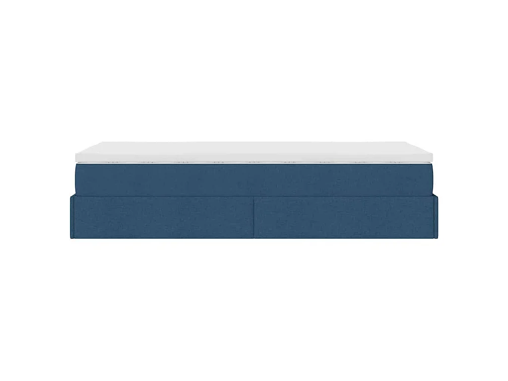 Ottoman bed met matras 90x190cm stof blauw