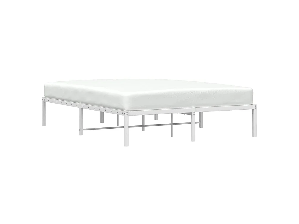 Bettgestell Metall Weiß 140x200 cm