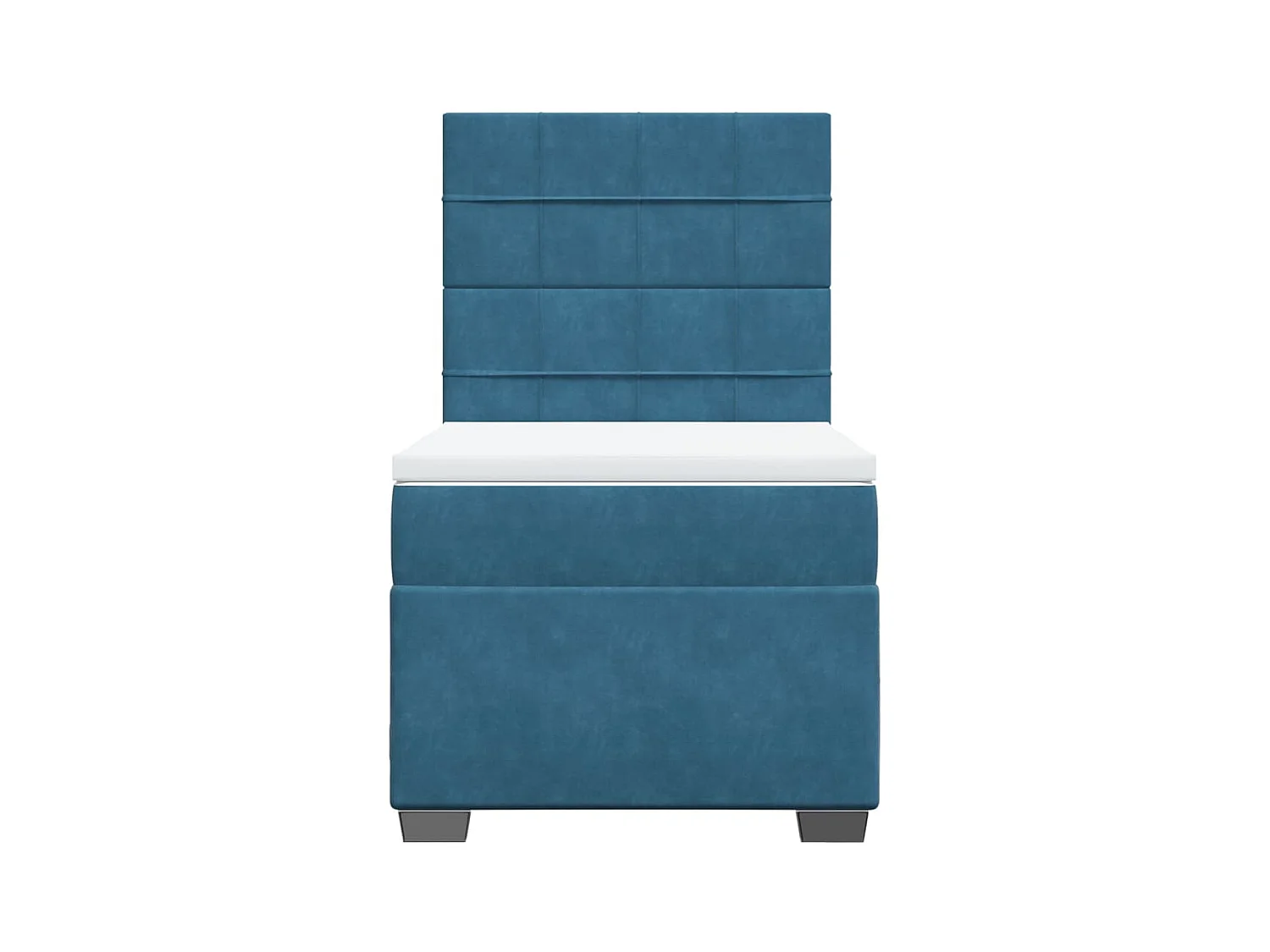 Sommier à lattes de lit avec matelas bleu 100x200 cm