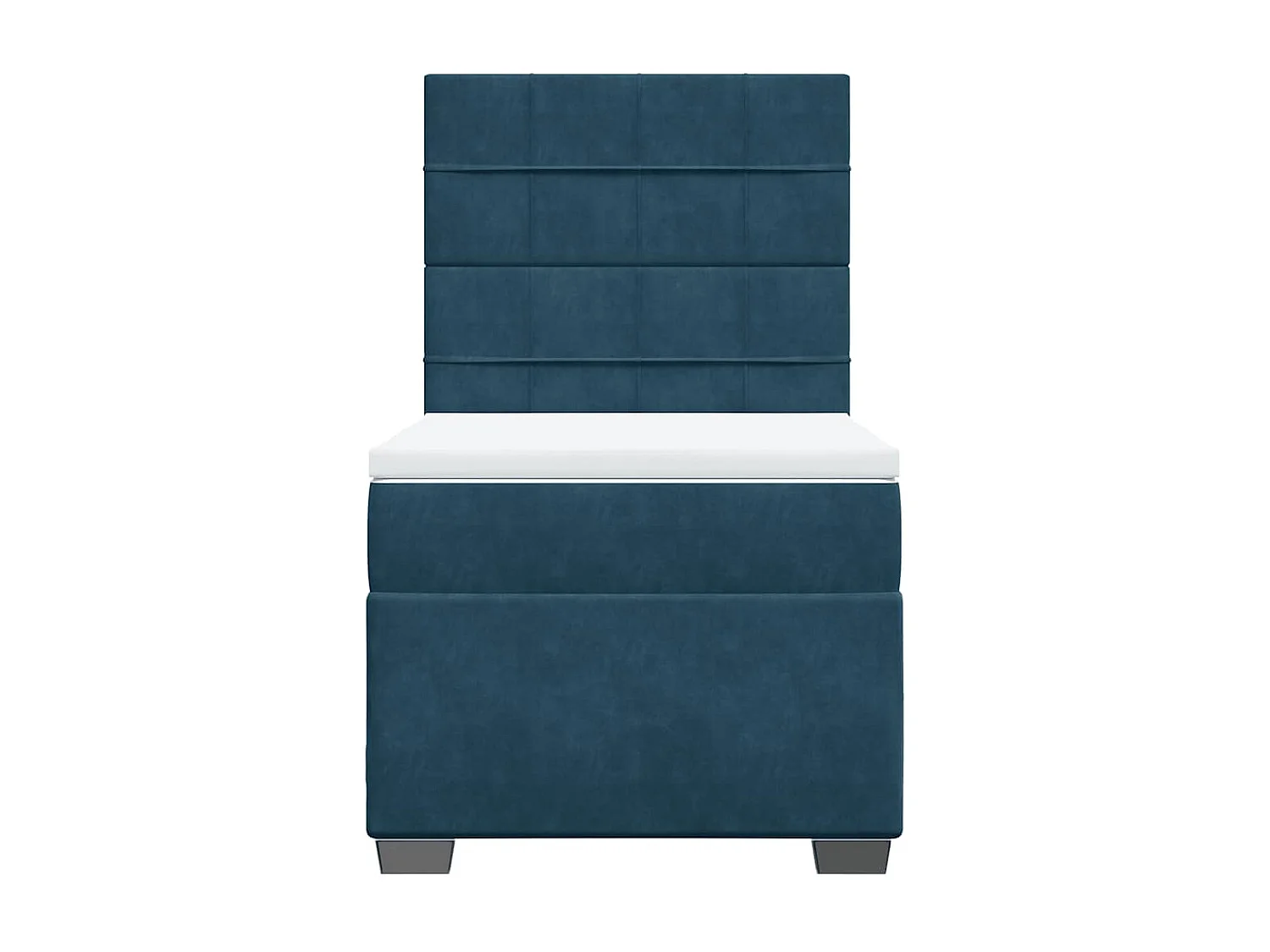 Boxspringbett mit Matratze Blau 100x200 cm Samt