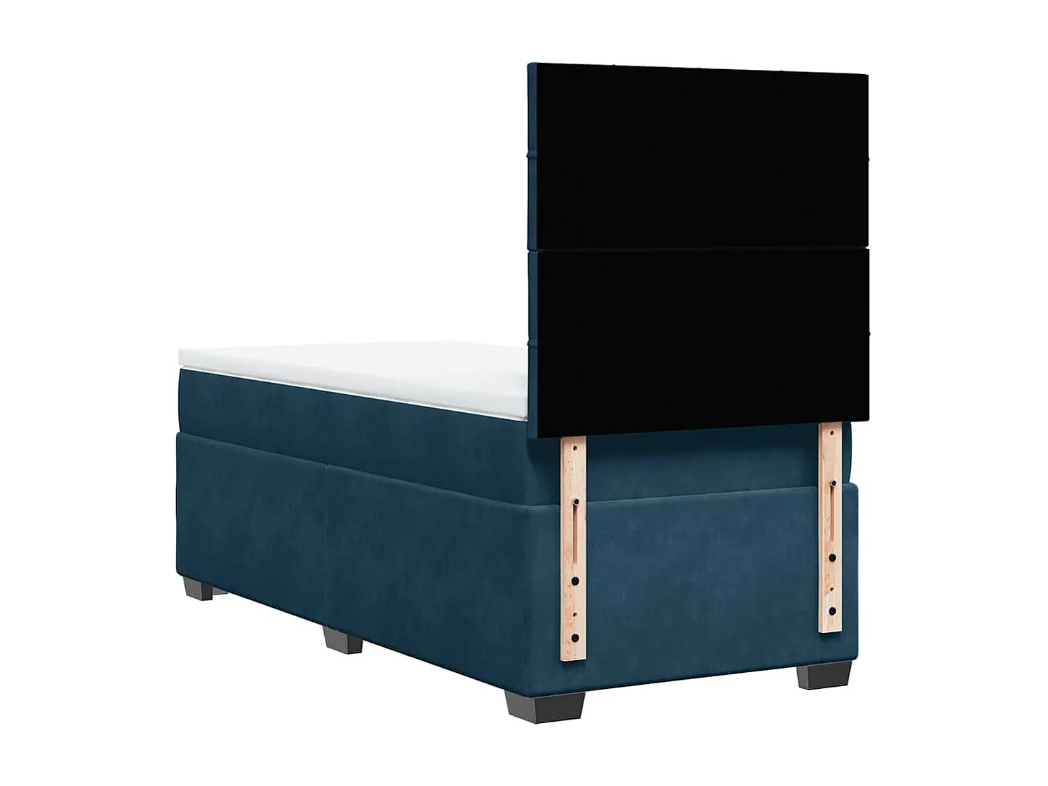 Boxspringbett mit Matratze Blau 100x200 cm Samt