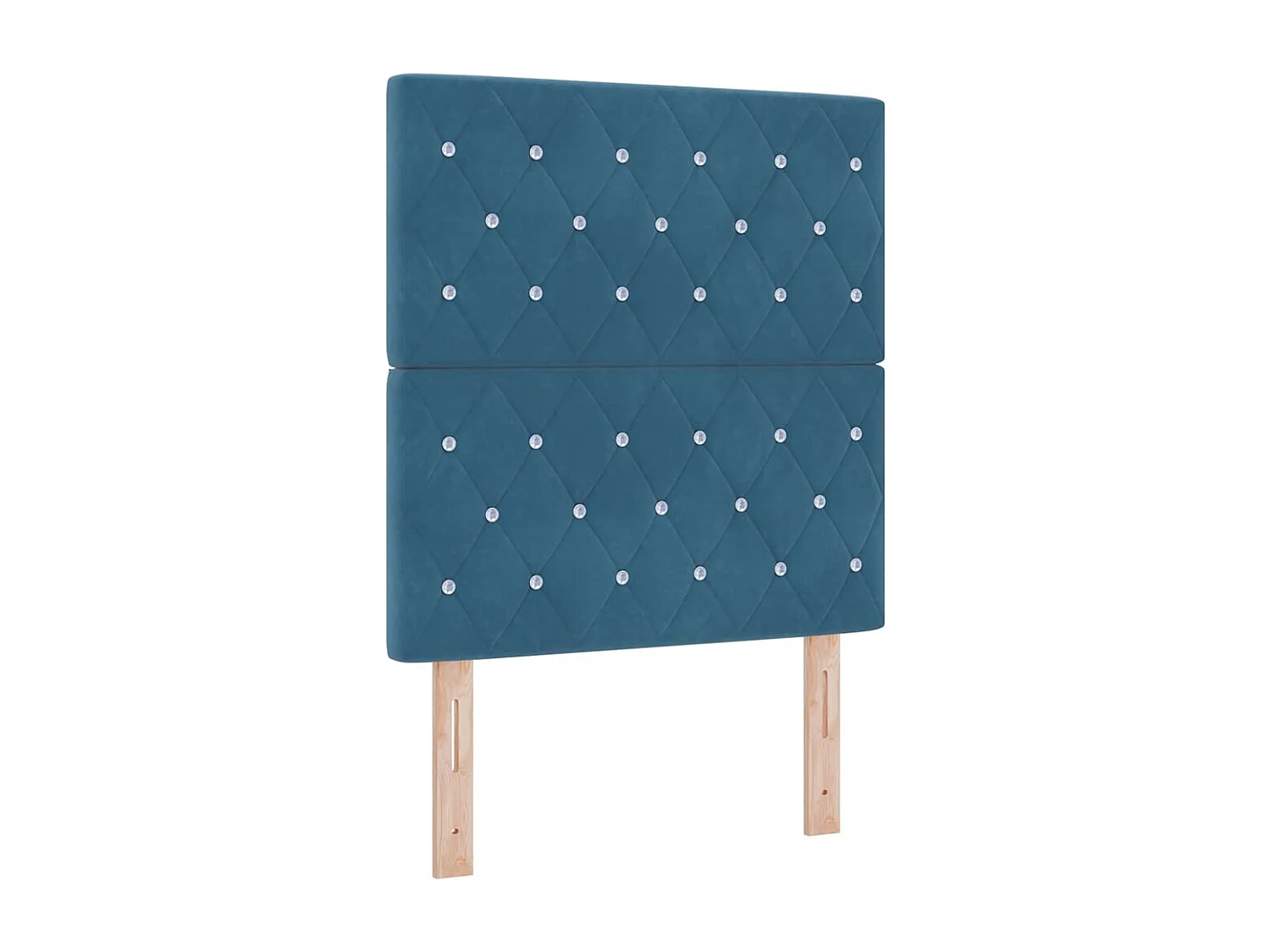 Cama tipo Box Spring Azul Oscuro 80 x 200 cm Terciopelo