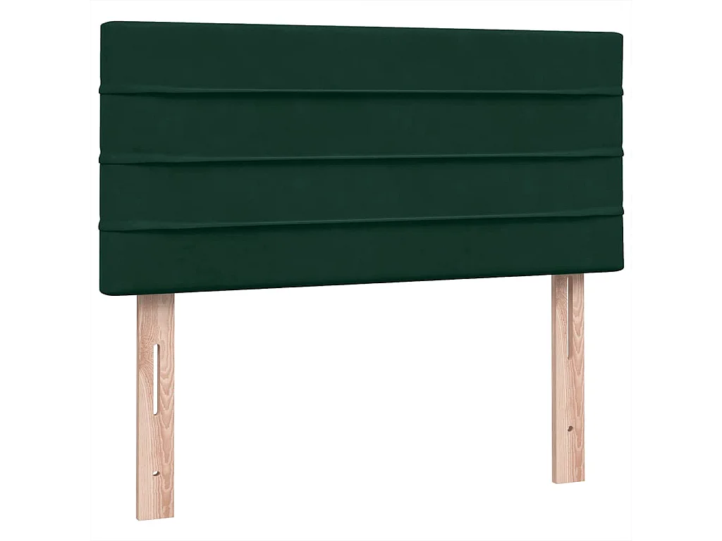Sommier à lattes de lit et matelas vert foncé 80x220 cm velours