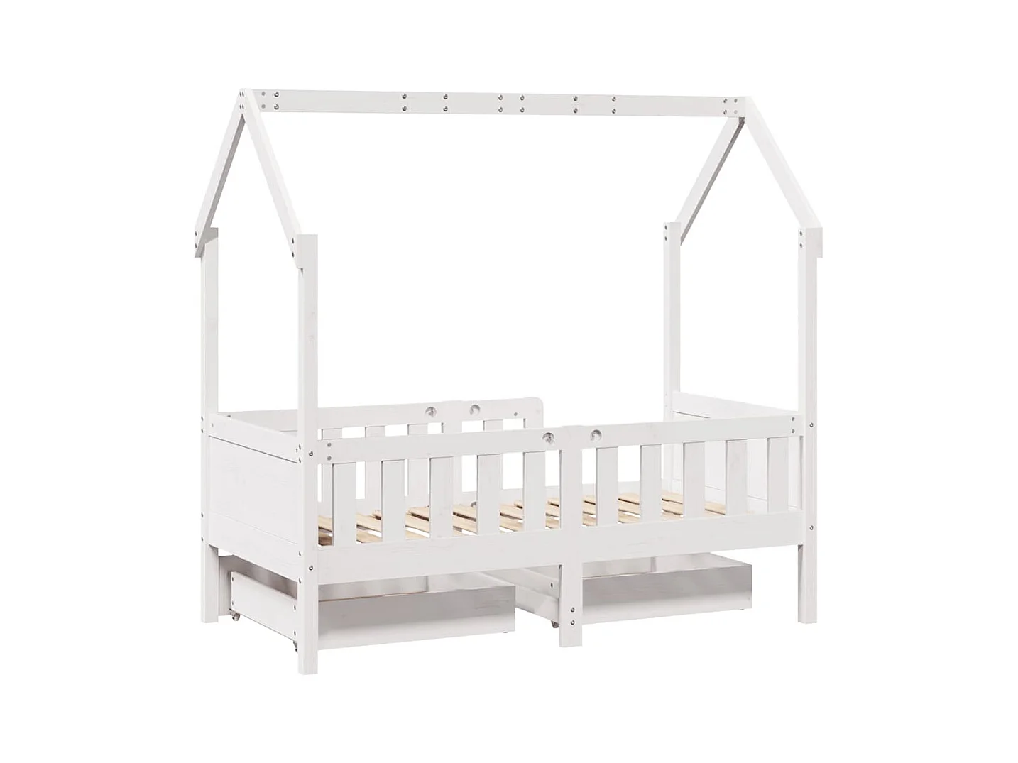 Kinderbett mit Schubladen 80x170 cm Massivholz Kiefer