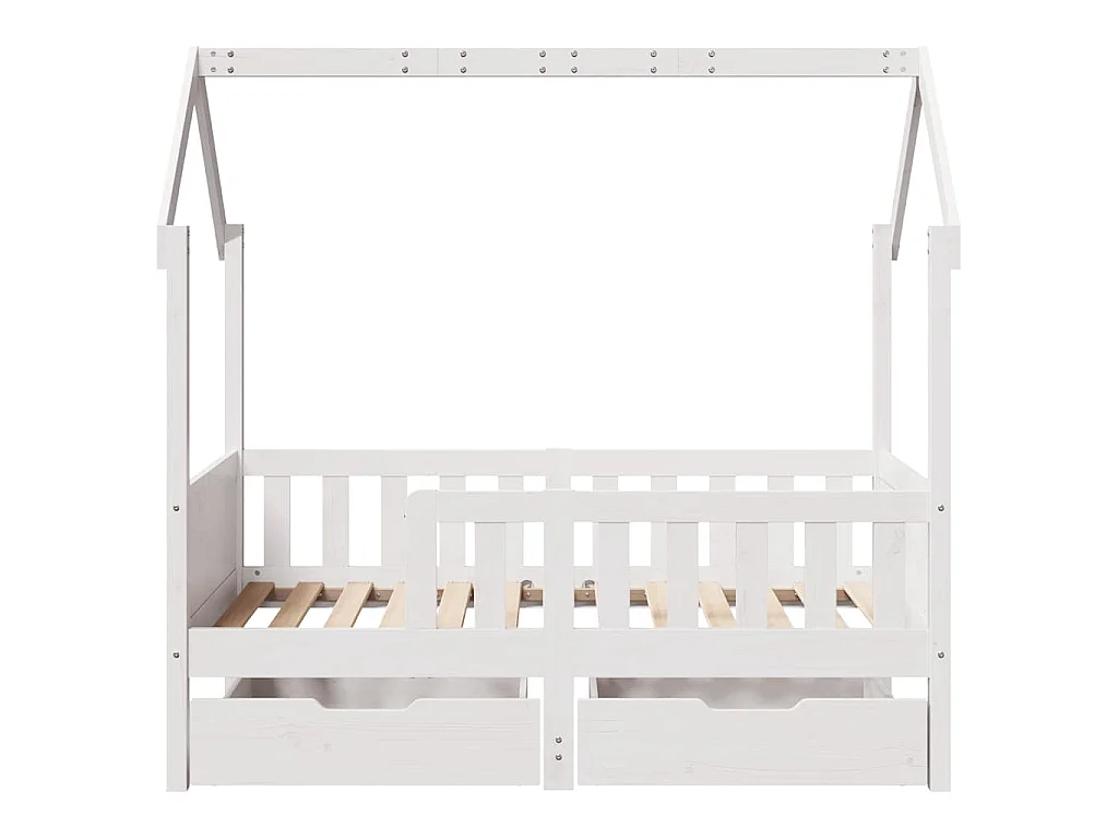 Kinderbett mit Schubladen 80x170 cm Massivholz Kiefer