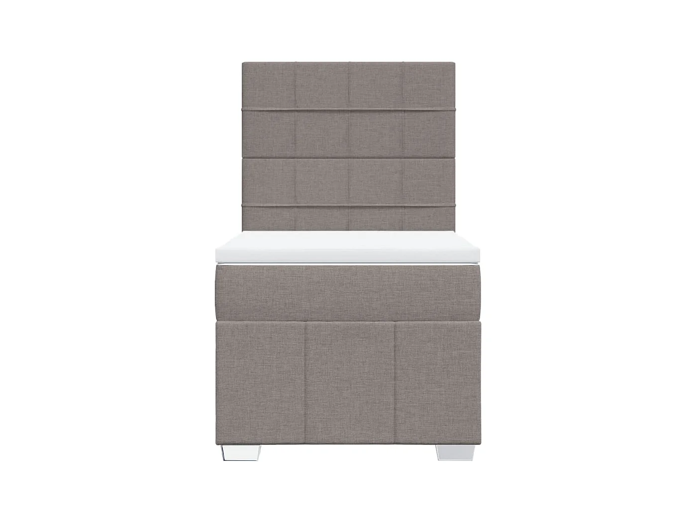 Boxspring met matras stof taupe 80x200 cm