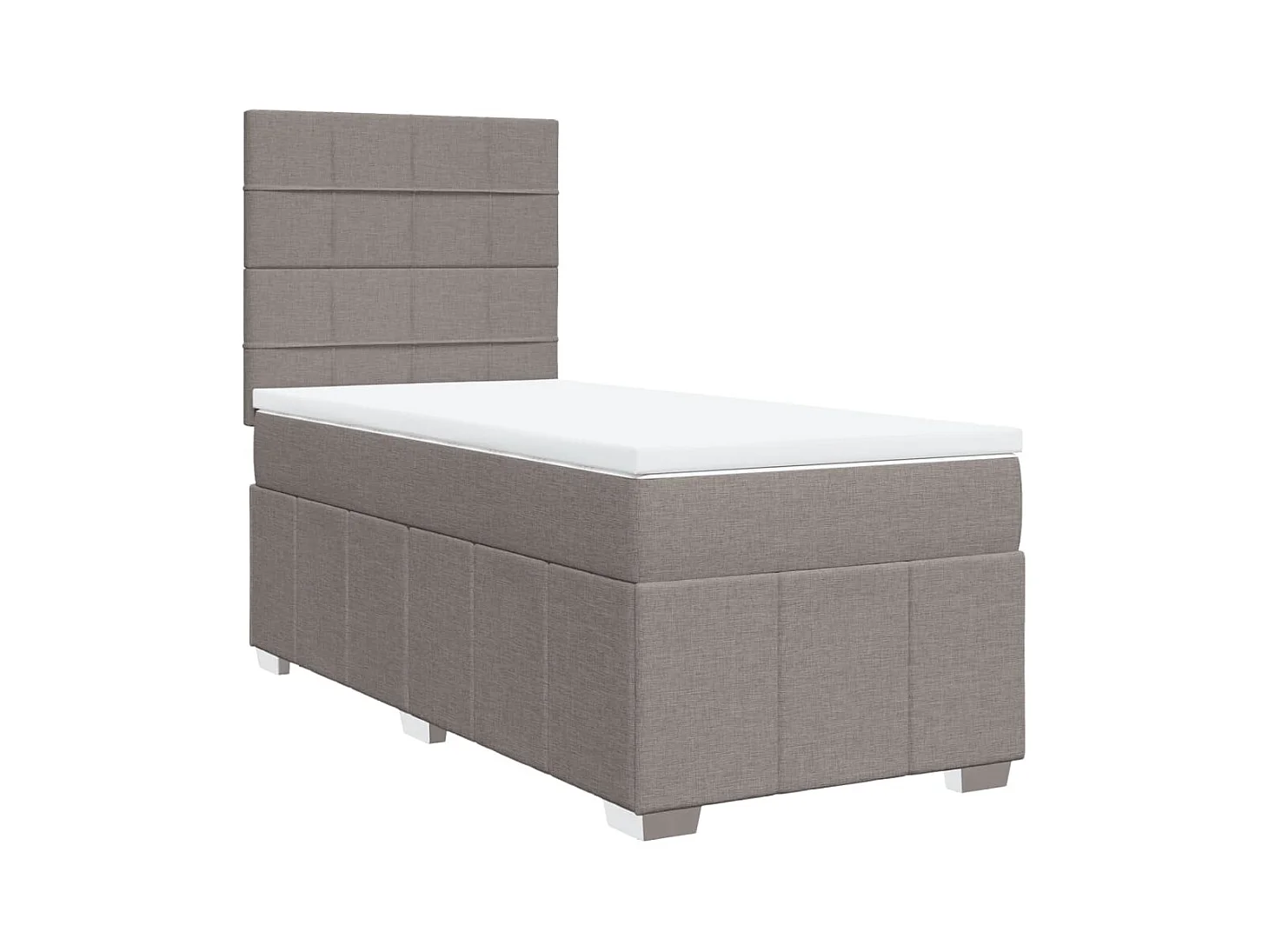 Sommier à lattes de lit avec matelas Taupe 80x200 cm Tissu