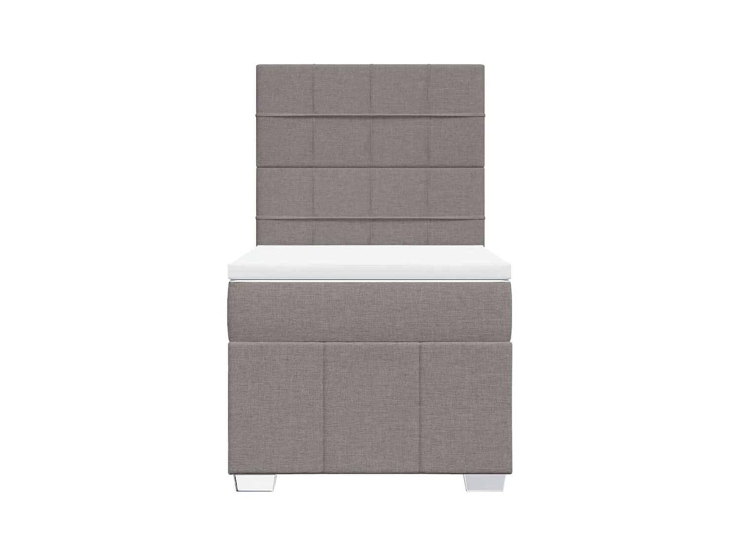 Sommier à lattes de lit avec matelas Taupe 80x200 cm Tissu