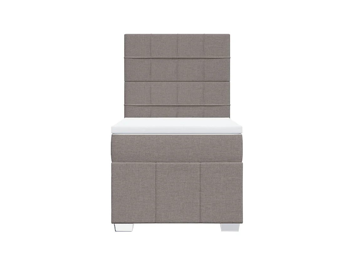 Sommier à lattes de lit avec matelas Taupe 80x200 cm Tissu