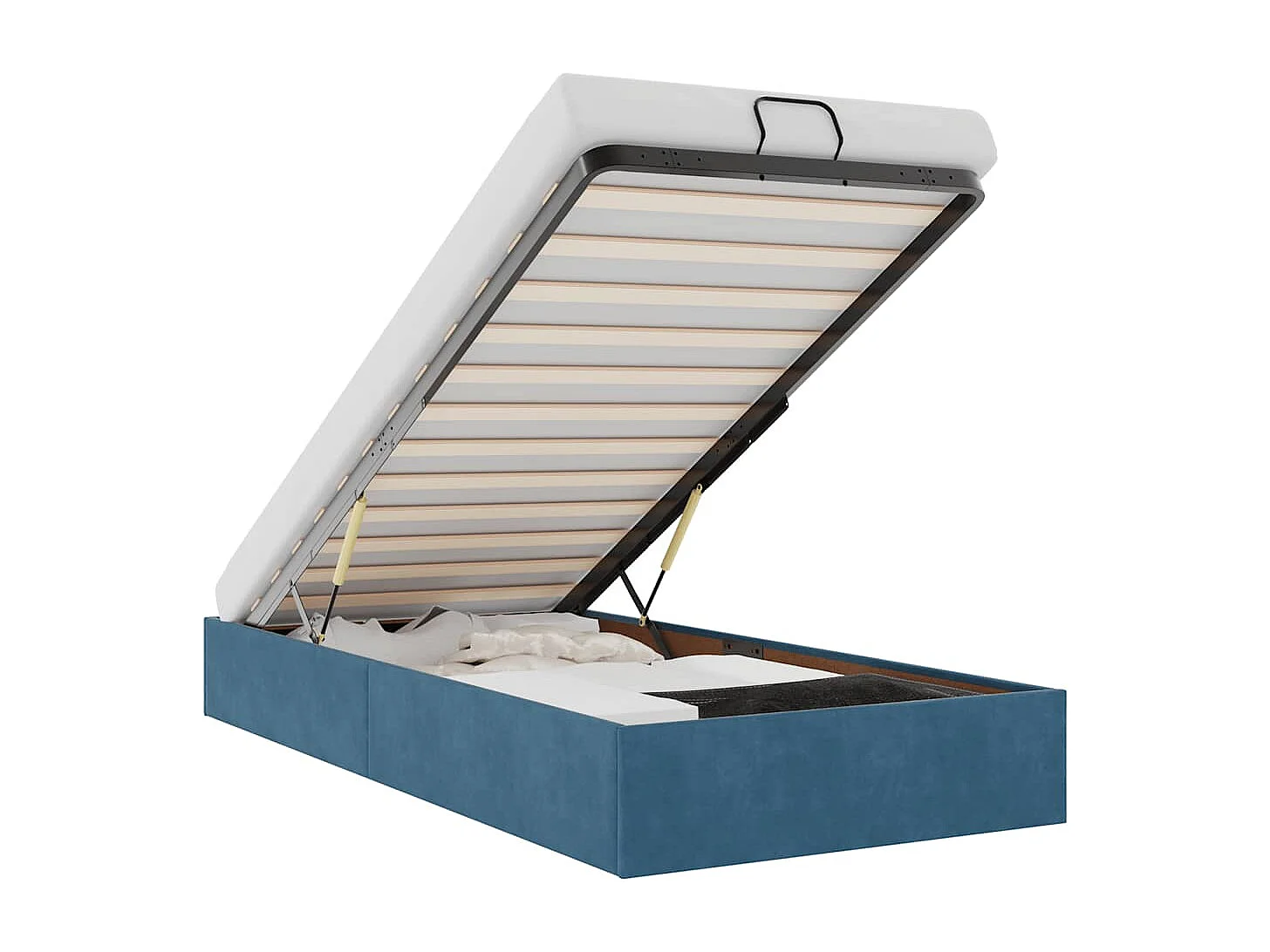 Bedframe zonder matras 80x200 cm fluweel donkerblauw