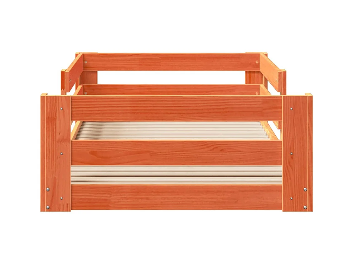 Cadre de lit sans matelas cire marron 80x200 cm bois pin massif